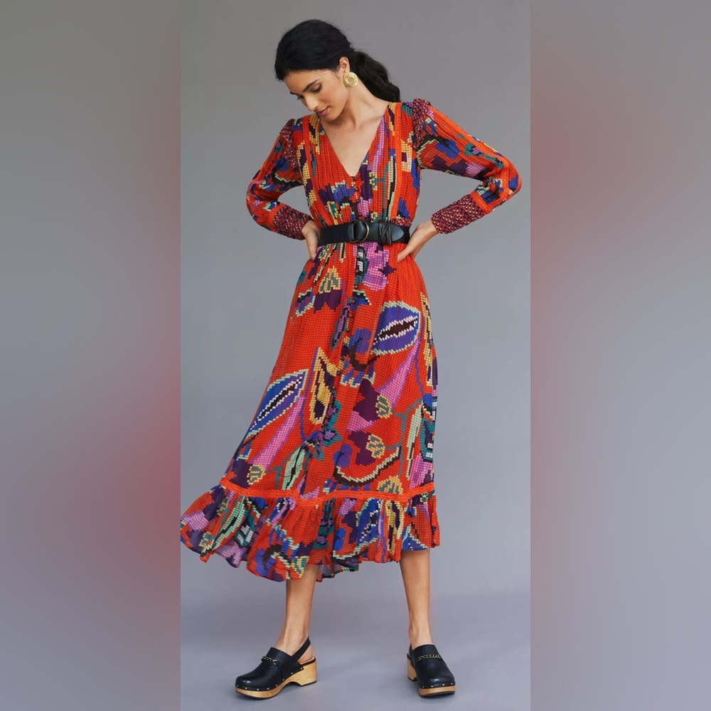 Anthropologie Tropical Maxi Dress | Size XXSP
